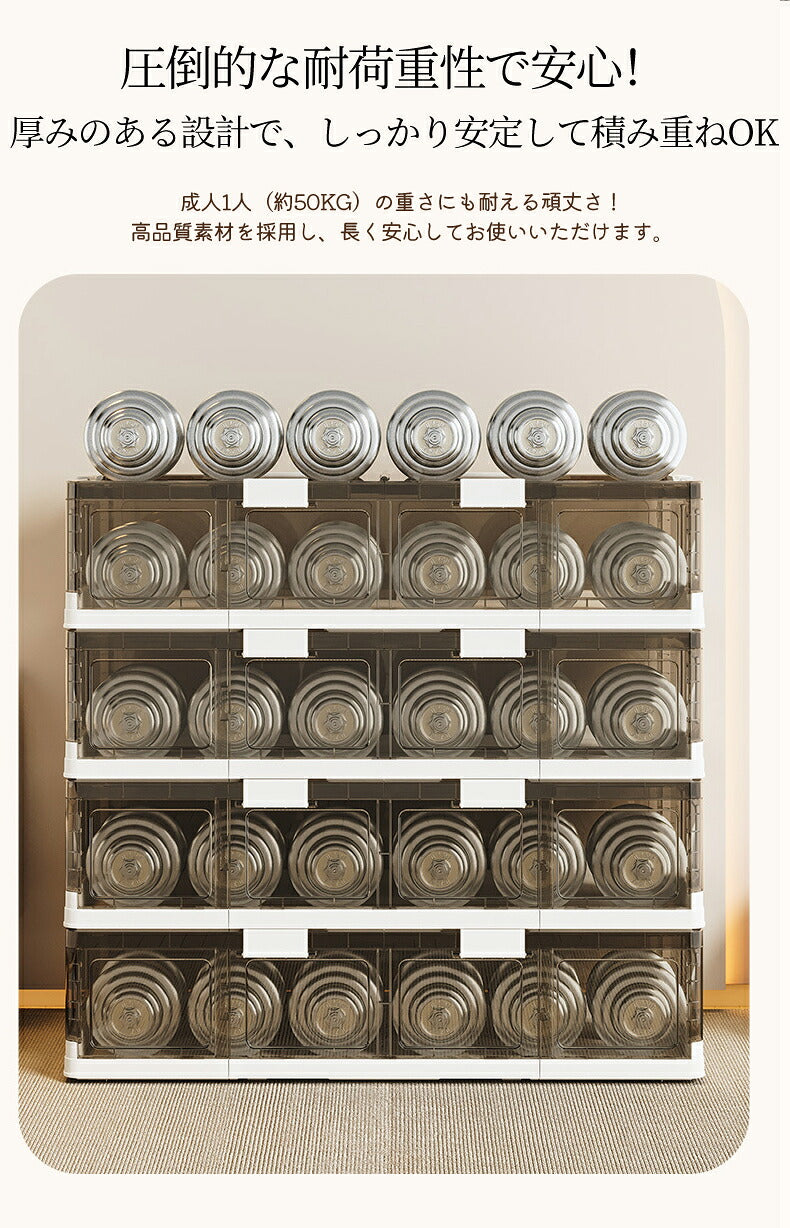 ベッド下 収納ボックス 折りたたみ 27L/38L /35L /50L キャスター ソファ下 コンテナ 折畳み 収納ケース 大容量 押入れ収納 組立簡単 積み重ね ベッド下収納ボックス 透明収納ケース 布団  薄型 折り畳み キャスター付き 収納