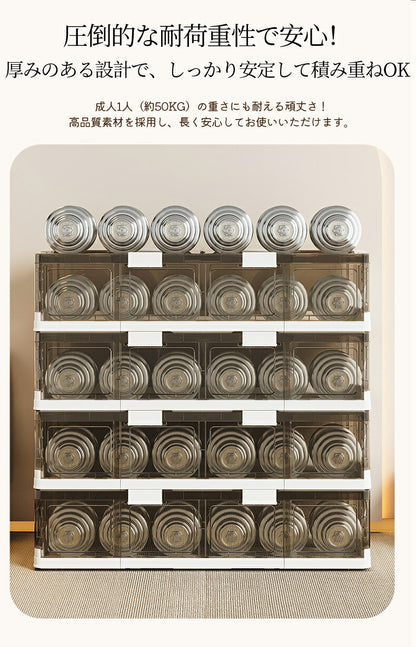 ベッド下 収納ボックス 折りたたみ 27L/38L /35L /50L キャスター ソファ下 コンテナ 折畳み 収納ケース 大容量 押入れ収納 組立簡単 積み重ね ベッド下収納ボックス 透明収納ケース 布団  薄型 折り畳み キャスター付き 収納