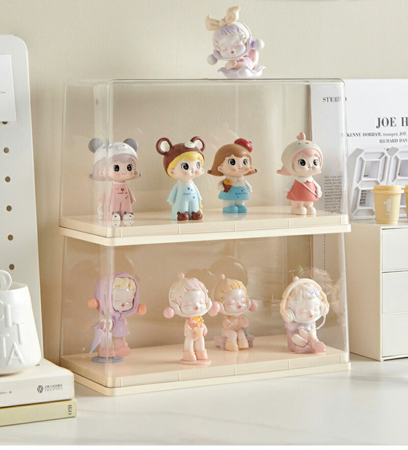 コレクションケース アクリル ビッグサイズ 棚 ボックス 卓上 フィギュアケース ディスプレイケース コレクション 飾り棚 透明 扉付き ラック スタッキング おしゃれ クリア 人形 フィギュア 積み重ね 組立簡単 プラモデル ディスプレイ ケース