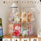 ぬいぐるみ用 収納ケース コーナー収納 ラブブ フィギュアケース らぶぶ クリ LABUBU ディスプレイボックス  カバー 保護ケース 汚れ防止 防塵 傷つけ防止 透明ケース ショーケース フィギュア 卓上 収納 人形 積み重ね可能 省スペース