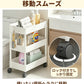 キッチンワゴン キャスター付き 収納ラック スリム 隙間収納 奥行13/18/22cm 高さ調節 3段 4段 キッチンラック 炊飯器ラック スライド棚 サイドワゴン 隙間ラック ペットボトルラック ベビーワゴン ランドリーワゴン 白 黒 おしゃれ 省スペース