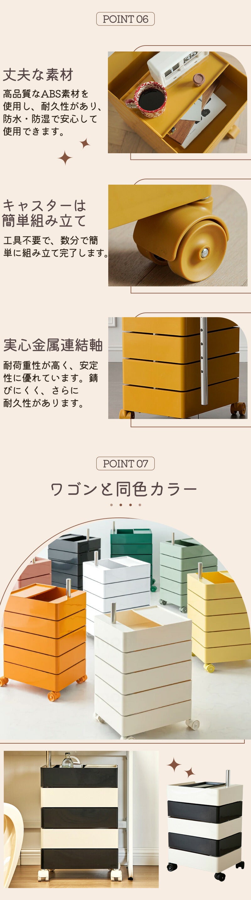 ワゴン  ins キャスター付き 5段トレイ 7段 10段おしゃれ 回転 回転式 キッチンワゴン 収納棚 サイドワゴン ラック 隙間収納 ネイル 化粧品 収納 storage-2501