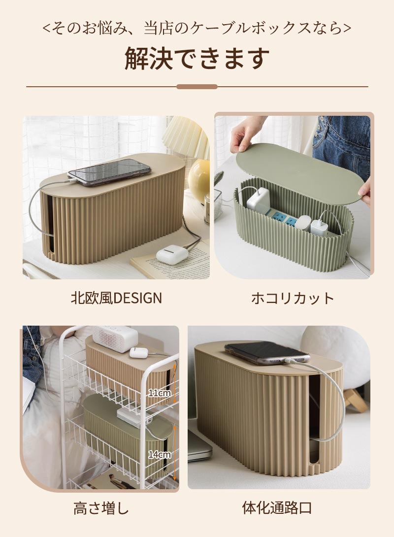 タップボックス コードケース 蓋付き 配線収納 コンセントボックス ケーブルボックス 配線隠し コード隠し ケーブル収納ボックス 収納 コンセント カバー ケーstorage-2506
