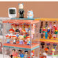 コレクションケース POP MART LABUBU収納 アクリル 棚 卓上 フィギュアケース 積み重ね フィギュア おしゃれ クリア ミニカー ディスプレイケース 小型 透明 扉付き 収納ボックス マグネット式 人形 クリスマス 新年 プレゼント