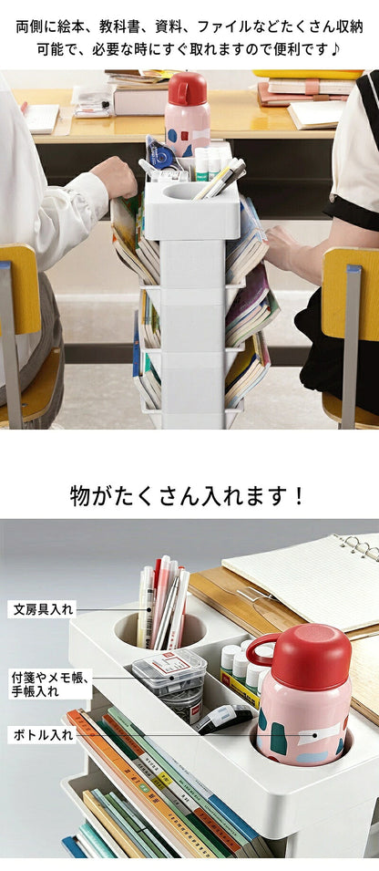 本棚 キャスター付き 子供 収納ラック 絵本棚 ロック付きキャスター 5段 頑丈 組み立て簡単 絵本ラック おしゃれ 北欧 収納ワゴン ワゴンタイプ ランドセルラック ファイルラック マガジンラック 新聞ラック 文具 教科書 漫画 雑誌 絵本 ファイル 水カップ 整理