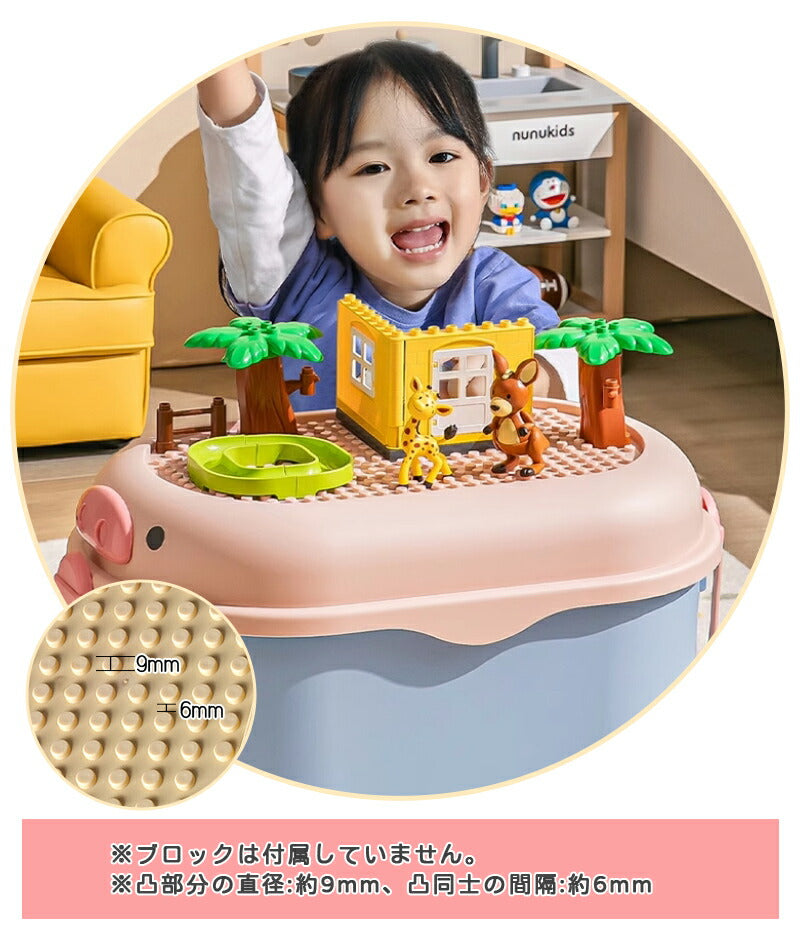 おもちゃ おもちゃ箱 収納 ボックス ケース キャスター 大容量 蓋付き 玩具箱 女の子 男の子 キッズ 子供 子ども こども フタ 車 モチーフ ブロックテーブル かわいい おしゃれ 室内 収納ケース ブロック遊び デスク 卓上 小物 積み木  ベビー 出産祝い プレゼント ギフト