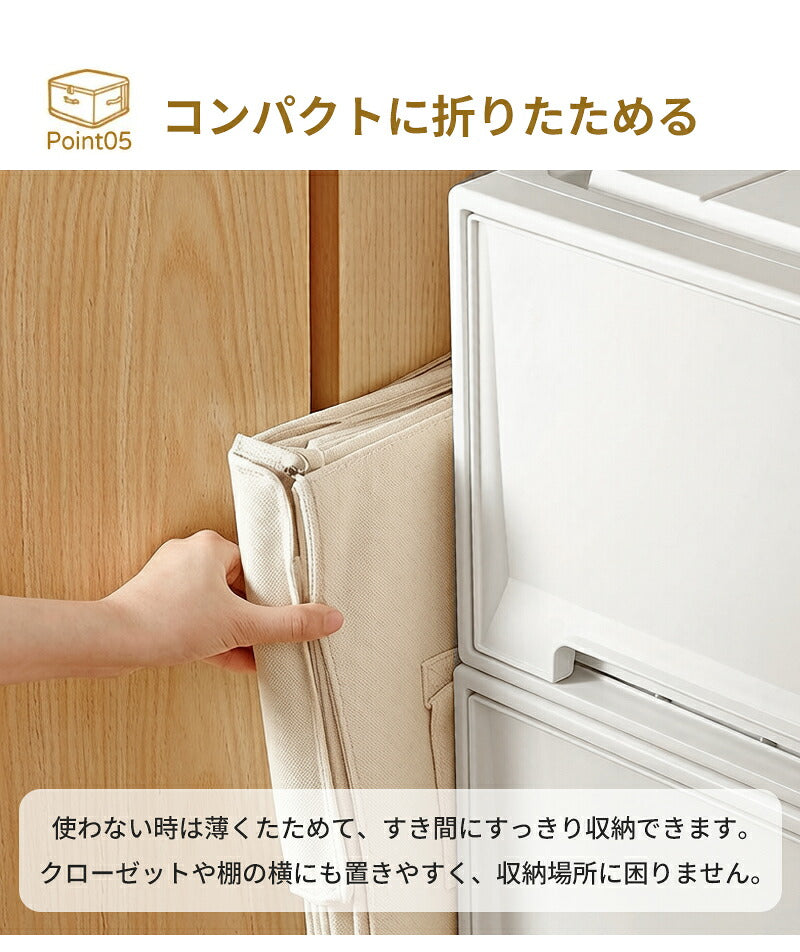 布製収納ボックス 衣類収納袋 布団収納袋 ベッド下収納 折りたたみ 収納ケース 自立 ファスナー付き 大容量 36L 48L 105L おしゃれ シンプル 衣装ケース ストレージボックス 押し入れ収納 洋服 羽毛布団 肌掛け布団 毛布 こたつ布団 コットンリネン 綿 布