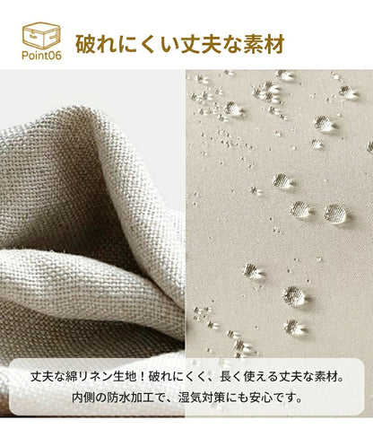 布製収納ボックス 衣類収納袋 布団収納袋 ベッド下収納 折りたたみ 収納ケース 自立 ファスナー付き 大容量 36L 48L 105L おしゃれ シンプル 衣装ケース ストレージボックス 押し入れ収納 洋服 羽毛布団 肌掛け布団 毛布 こたつ布団 コットンリネン 綿 布
