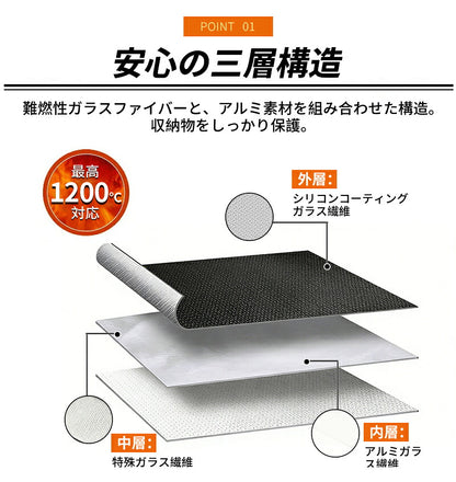 耐火バッグ 防災 ケース 耐火袋 防災バッグ 耐火 袋 耐火防水ケース 耐火袋 耐火バッグ 1200℃ 1200度 A4 書類 ケース 金庫 防水バッグ セーフティバッグ 耐火袋 収納ボックス 書類ケース 整理 家庭用 小型 手提げ 耐火ポーチ 耐熱防水ファスナー
