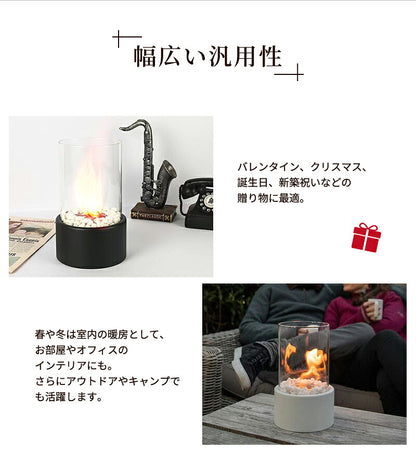 卓上暖炉 バイオエタノール暖炉 ポータブル卓上暖炉 本物の炎 煙突不要 キャンプストーブ 卓上 小型 無煙 無臭 クリーン燃焼 ポータブル 卓上エタノール暖炉 卓上用火鉢ポット アウトドア 屋内外 キャンプ   ギフト 誕生日 お祝い 新築祝い