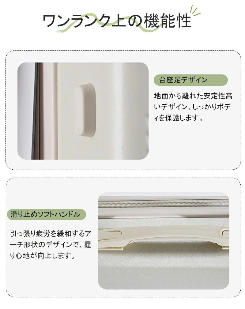 スーツケース フロントオープン キャリーケース 機内持込み Sサイズ おしゃれ 旅行 軽量 前開き キャリーバッグ ビジネス 出張 かわいい 静音 大容量 ジッパースーツケース ダイヤル式ロック カップホルダー ファスナータイプ
