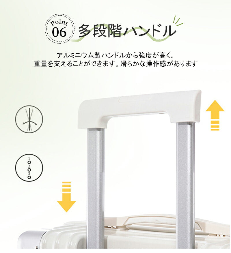 スーツケース キャリーケース Sサイズ フロントオープン 機内持ち込み ドリンクホルダー 静音 軽量 前開き 小型 かわいい 旅行 出張 修学旅行 s m キャリーバッグ トランクケース 短途旅行 2-3日用