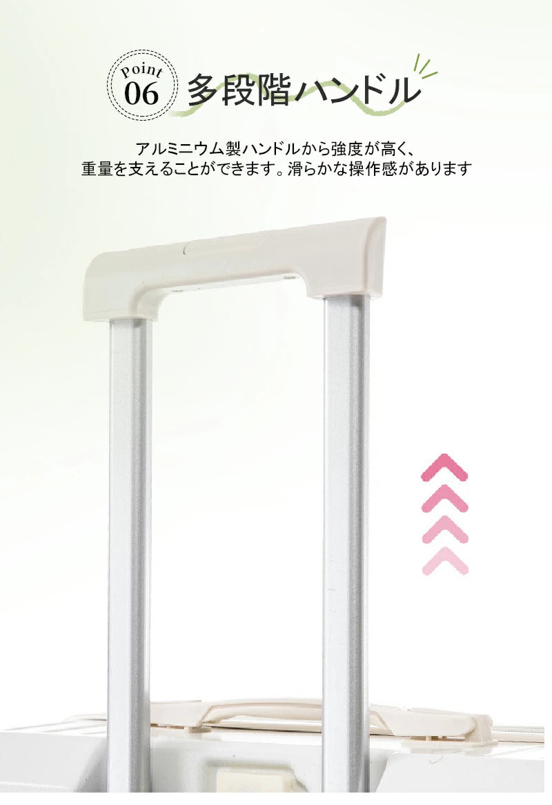 スーツケース キャリーケース mサイズ 軽量 大容量 機内持ち込み ドリンクホルダー 静音 おしゃれ 小型 かわいい キャリーバッグ トランクケース sサイズ usbポート付き ファスナータイプ 3泊4日 S/M/Lサイズ ダブルキャスター