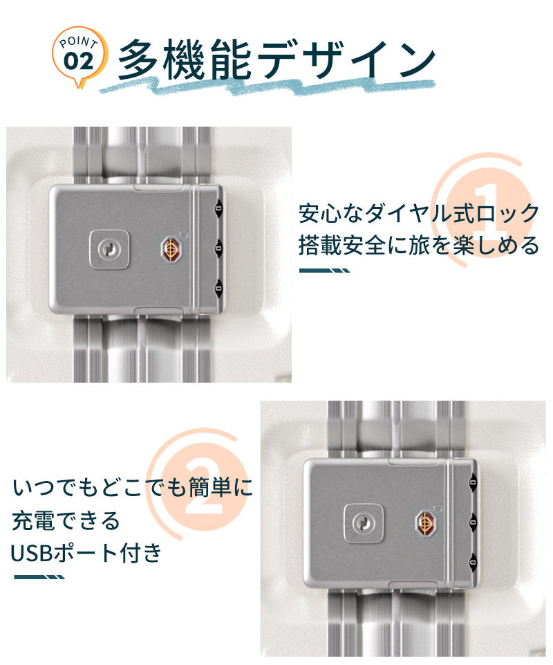 スーツケース キャリーケース 大容量 キャリーバッグ アルミフレーム 多機能 ドリンクホルダー USBポート TSAロック モノ掛けフック 抗菌素材 静音キャスター 耐衝撃ボデ 軽量 旅行 出張 1~3泊 7-15泊 Mサイズ L/ XL/XXL/3XLサイズ