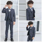 子供 スーツ 男の子 フォーマルスーツ 子供服 男の子スーツ 5点セット スーツ チェック柄 入学式 卒業式 高校生 小学生 中学生 紳士服 キッズ フォーマル おしゃれ 無地 ブローチ 通気性 肩パッド付き こどもスーツ 高級感 長袖 キッズスーツ