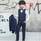 子供 スーツ 男の子 フォーマルスーツ 子供服 男の子スーツ 5点セット スーツ チェック柄 入学式 卒業式 高校生 小学生 中学生 紳士服 キッズ フォーマル おしゃれ 無地 ブローチ 通気性 肩パッド付き こどもスーツ 高級感 長袖 キッズスーツ