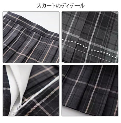 卒業式 スーツ 女の子 6点セット フォーマルスーツ 入学式 子供スーツ jk制服 入学式スーツ 高校生 小学生 中学生 女子高生 キッズ ジャケット ブラウス スーツセット チェックスカート フォーマル 制服 大きいサイズ スカート リボン