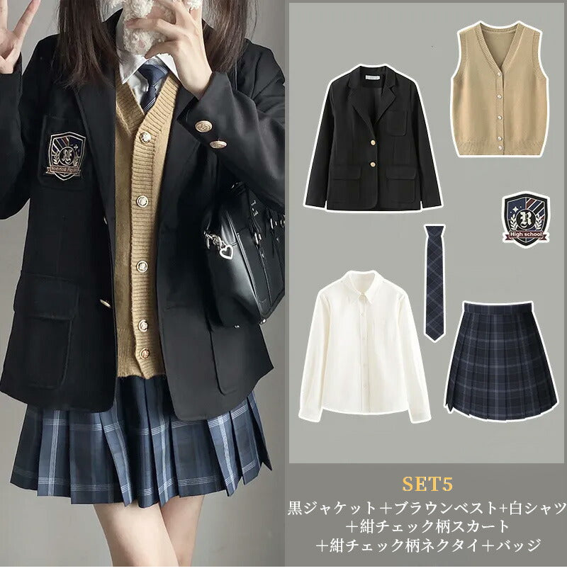 スーツ 女の子 6点セット セット 制服 中学生 卒業式 フォーマル 女の子スーツ ベスト付 JK制服 ブレザー レディース フォーマルスーツ 子供スーツ ジャケット スカート 入学式スーツ 成人式 女子高生 学園祭 卒業式スーツ 女子制服