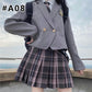 入学式 卒業式 スーツ 女の子 6点セット小学生 子供服 中学生 高校生 大きいサイズ ジャケット お受験 卒業式服  発表会 ブラウス スカート リボン エンブレム フォーマルスーツ 卒服 ジュニアスーツ ブラックフォーマル
