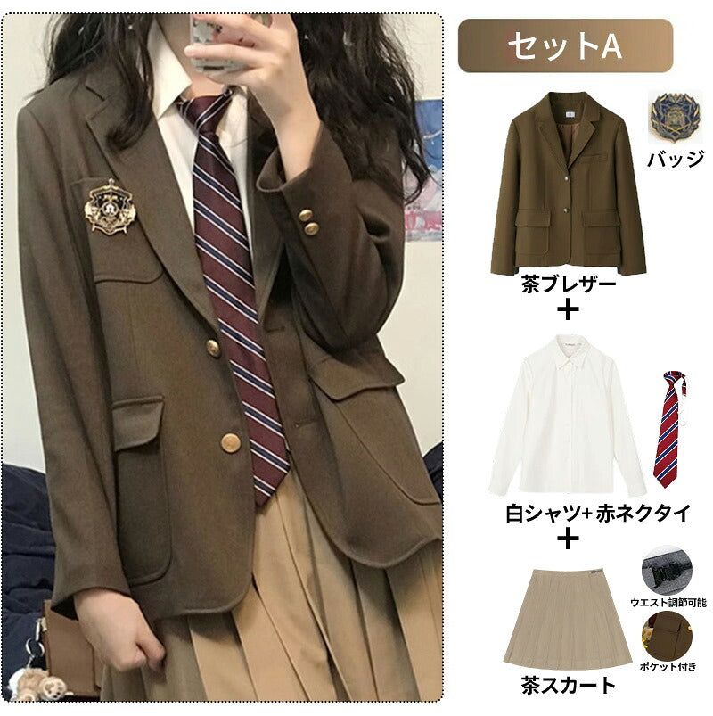 卒業式 スーツ 女の子 5点セット フォーマルスーツ スーツ女の子 子供スーツ キッズスーツ jk制服 子供服 高校生 小学生 小学校 女子高生 入学式 ジャケット スカート リボン ブラウス 中学生 XS S M L XL XXL 150 160 165 韓国風