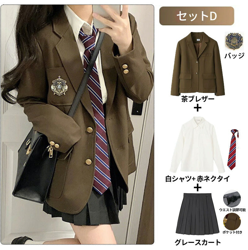 卒業式 スーツ 女の子 5点セット フォーマルスーツ スーツ女の子 子供スーツ キッズスーツ jk制服 子供服 高校生 小学生 小学校 女子高生 入学式 ジャケット スカート リボン ブラウス 中学生 XS S M L XL XXL 150 160 165 韓国風