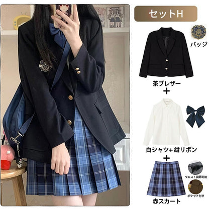 卒業式 スーツ 女の子 5点セット フォーマルスーツ スーツ女の子 子供スーツ キッズスーツ jk制服 子供服 高校生 小学生 小学校 女子高生 入学式 ジャケット スカート リボン ブラウス 中学生 XS S M L XL XXL 150 160 165 韓国風