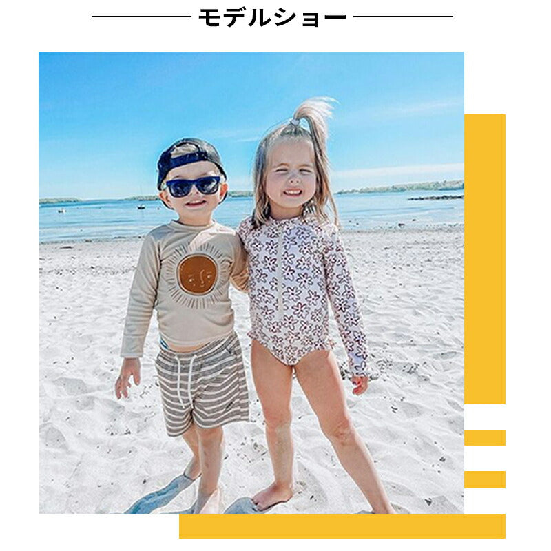 水着 ベビー 男の子 ラッシュガード スイムウェア 子供 セットアップ みずぎ スクール水着 こども 水遊び スイミング セパレート 可愛い かわいい 子ども用 ベビー用 スイムパンツ ベビースイミング 80 90 100 110 130 赤ちゃん UV