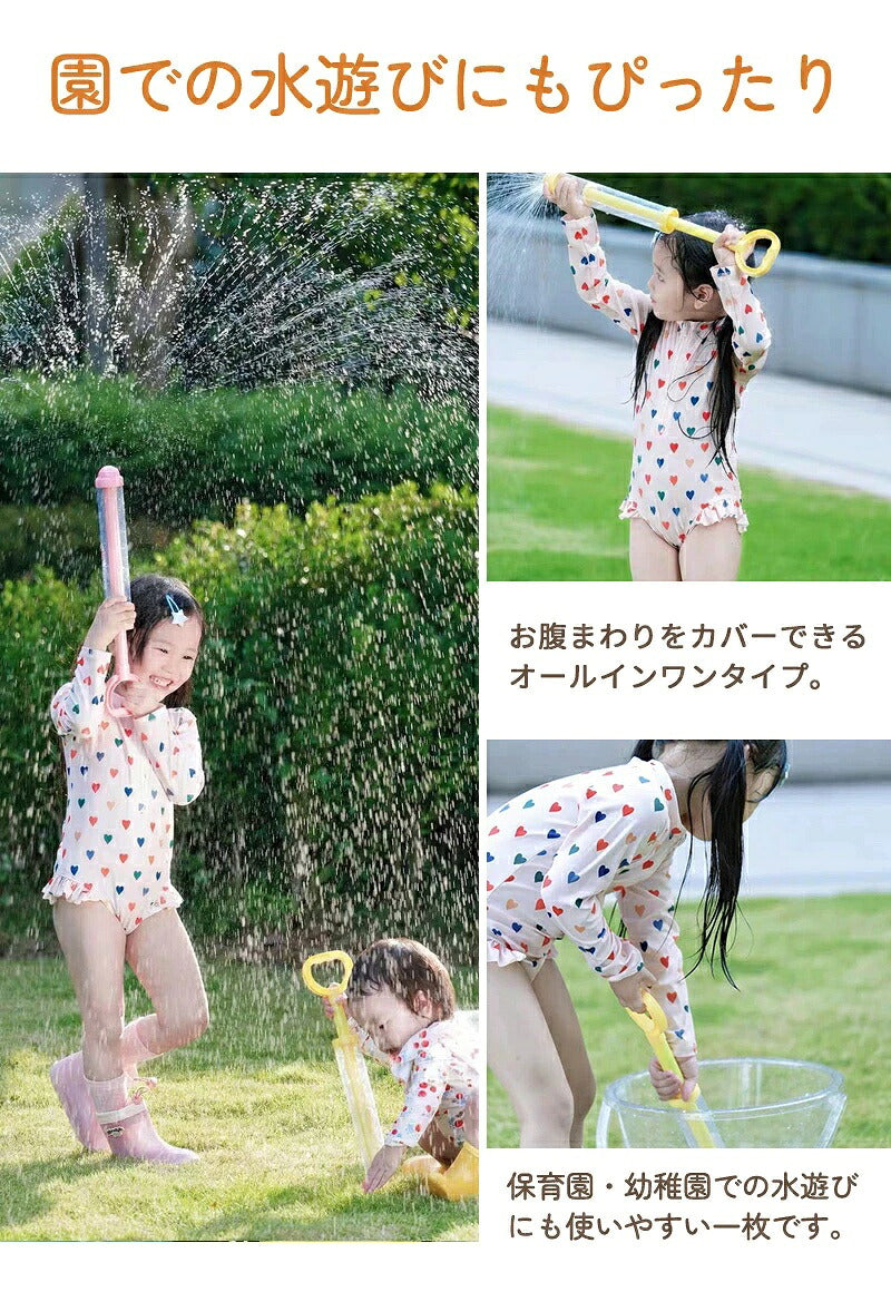 水着 女の子 ベビー水着 半袖 ロンパース キャップ付き キッズ水着 2点セット 子供水着 オールインワン つなぎ UVカット UPF50+ ベビー キッズ 女児 子供用 ガールズ 80～130 保育園 水遊び 幼稚園 プール 海水浴 日焼け対策