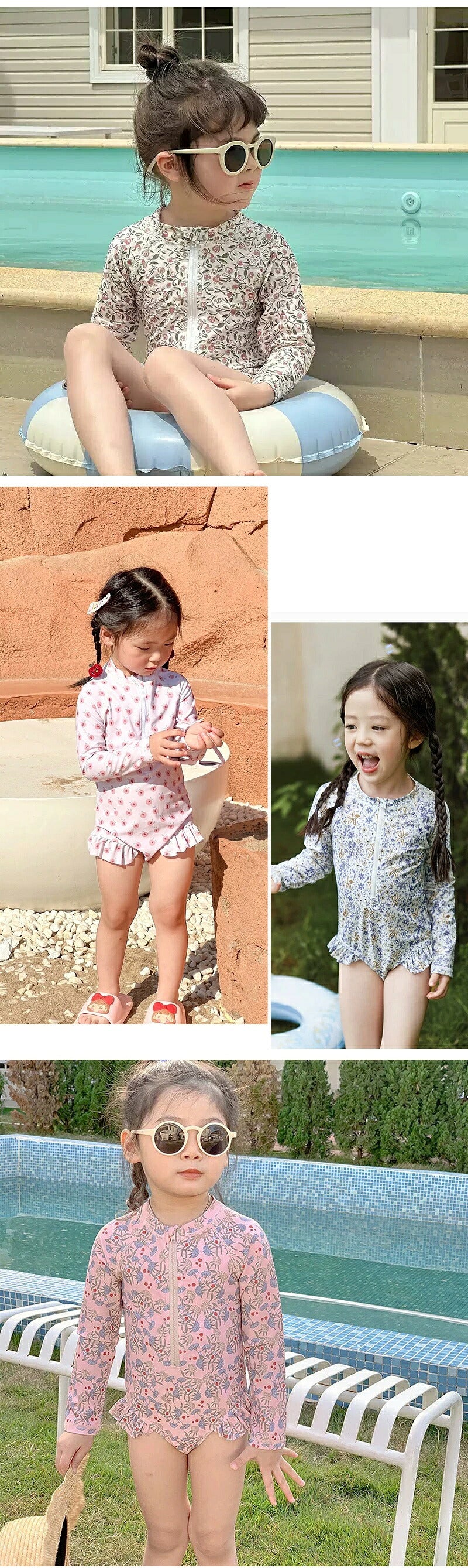 水着 女の子 ベビー水着 半袖 ロンパース キャップ付き キッズ水着 2点セット 子供水着 オールインワン つなぎ UVカット UPF50+ ベビー キッズ 女児 子供用 ガールズ 80～130 保育園 水遊び 幼稚園 プール 海水浴 日焼け対策
