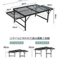 アウトドア テーブル 耐荷重50kg 135*60cm 収納袋付き 二つ折り メッシュテーブル 軽量 折りたたみテーブル 折り畳みテーブル スチール キャンプ用品? ? 高さ調整 バーベキュー BBQ キャンプテーブル 便利 黒 家族 網