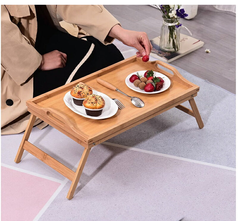 折りたたみテーブル 折りたたみ テーブル お盆 トレイ ベッド ミニテーブル  送料無料 トレー 竹 ベッドトレー アウトドアテーブル コンパクト 木製 ピクニックローテーブル レジャーテーブル 持ち運び デスク ピクニック キャンプ お花見 レジャー