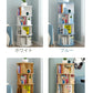 回転式本棚 飾り棚 絵本棚 回転本棚 木製 子供 漫画 ブックシェルフ 省スペース A4 耐荷重80kg 絵本 漫画 小さい 回転ラック 木目 CD DVD コtana-008
