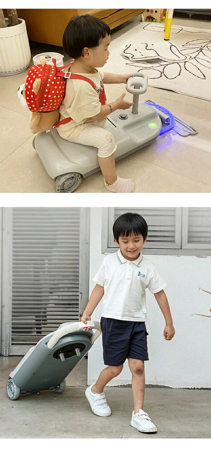 電動乗用玩具 乗れる掃除機 おそうじカート モップ付き 子供 室内 乗り物 おもちゃ 床掃除 拭き掃除 お手伝い 家事ラク 360度回転ハンドル ワイド設計 転倒防止 滑り止めシート LEDライト 静音 知育 男の子 女の子 誕生日 ギフト 人気 クリスマス 入学祝い お祝い