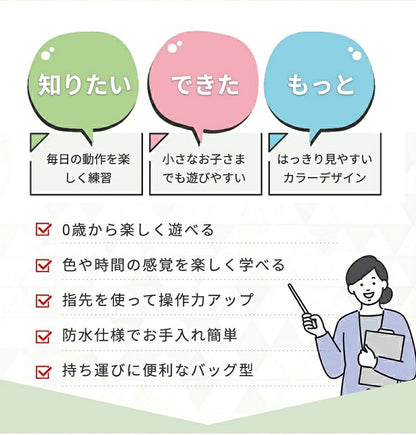 モンテッソーリ ビジーボード 知育玩具 おもちゃ 指先の知育 指先訓練 早期開発 モンテッソーリ教具 赤ちゃん 子供 男の子 女の子 0歳 1歳 2歳 3歳 6か月 7か月 旅行用 誕生日プレゼント 出産祝い 入園祝い プレゼント