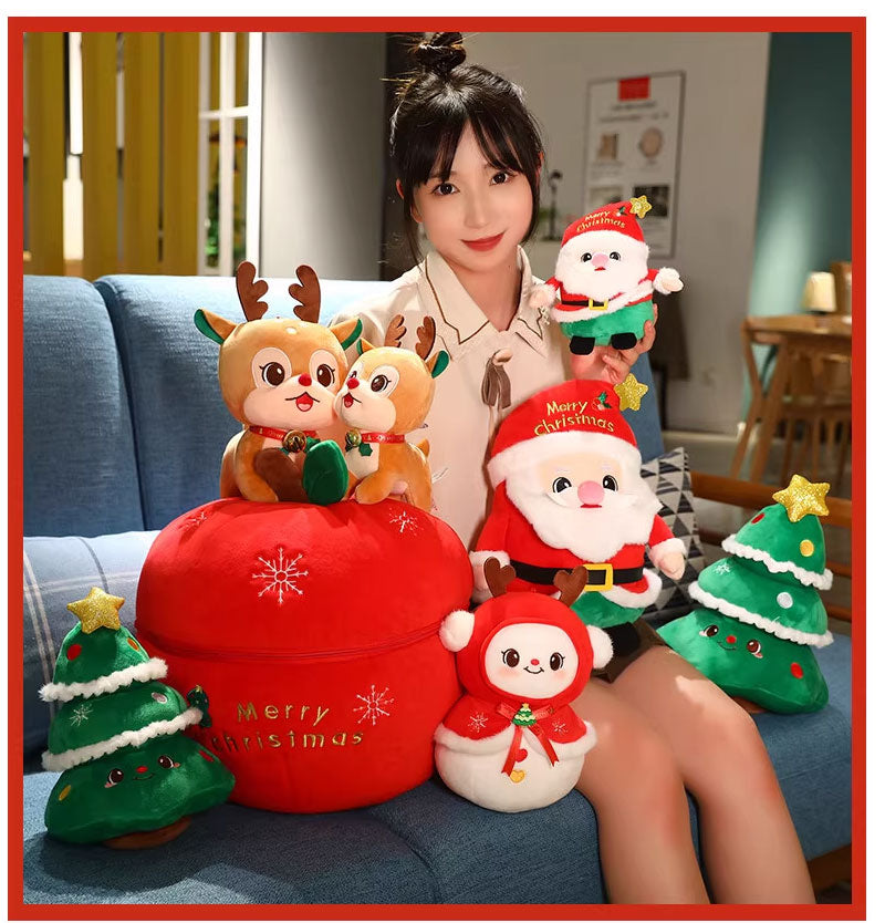 ぬいぐるみ サンタさん トナカイ カピバラ クリスマス クリスマスツリー 雪だるま クマ surpise 赤ちゃん 子供 キッズ おもちゃ クッション 枕 柔らかい 可愛い ふかふか インテリア 彼女 祝い 贈り物 ギフト 収納 女の子 誕生日 プレゼント christmas 20cm/30cm/40cm