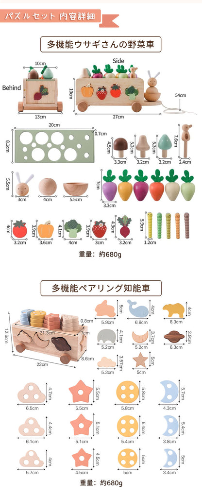 型はめ おもちゃ 立体パズル 形合わせ はめ込み はめ込みパズル 押し車 モンテソッリー 積み木 木製の車おもちゃ 子供 1歳 2歳 3歳 赤ちゃん 形状認識 知育玩具 入園お祝い 車 型はめパズル 出産祝い