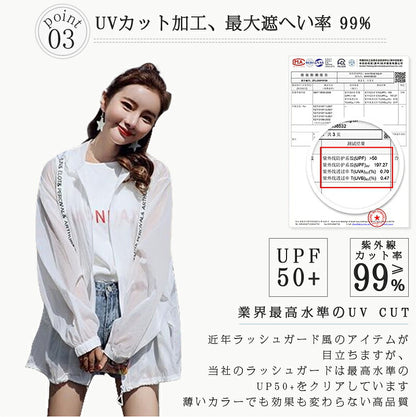 uvカット パーカー uv パーカー 涼しい 接触冷感 ラッシュガード レディース ジップアップ 日焼け止め 冷感 ひんやり 速乾 即納 撥水加工 シアー マウンテンパーカー シアーパーカー冷房対策 サマーカーディガン 長袖 紫外線カット 春 夏 薄手 S/M/L 送料無料