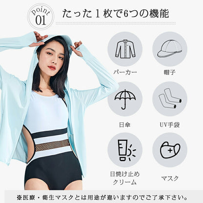 uv パーカー 指穴 uvカット パーカー 首元 UPF50+ ひんやり 接触冷感 UV ジップアップ ラッシュガード レディース フード付き カーディガン メンズ 日焼け止め 軽量 長袖 春 夏 秋 薄手 吸水速乾 M/L/XL/2XL/3XL/4XL 送料無料 父の日 プレゼント ラッシュガード
