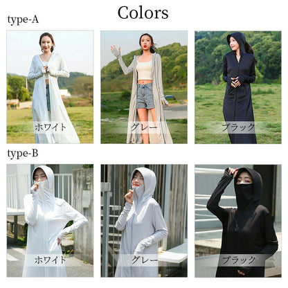 パーカー M/L/LL 着るだけで 紫外線対策 UVカットパーカー レディース トップス 長袖 羽織り 大きいサイズ 春夏 UV パーカー UVカットパーカー 涼しい ロングパーカー M L LL レディース ロング ジッパー 指穴 春 夏 薄手 長袖 日焼け防止 指穴付き 定番 抗菌