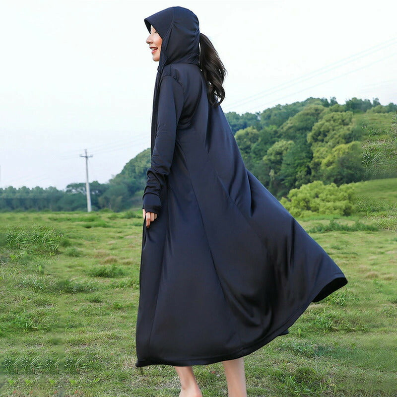 パーカー M/L/LL 着るだけで 紫外線対策 UVカットパーカー レディース トップス 長袖 羽織り 大きいサイズ 春夏 UV パーカー UVカットパーカー 涼しい ロングパーカー M L LL レディース ロング ジッパー 指穴 春 夏 薄手 長袖 日焼け防止 指穴付き 定番 抗菌