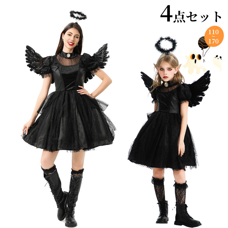 ハロウィン コスプレ 魔女仮装 小悪魔 ゴスロリ 女性 小悪魔 ジョーカー 魔女コスト 大人気 ハロウィン コスプレ衣装 コスチューム 大人 セクシー レース切り替え袖コスチューム コゴスロリ衣装 仮装 ハロウィン 学園祭 コスプレ