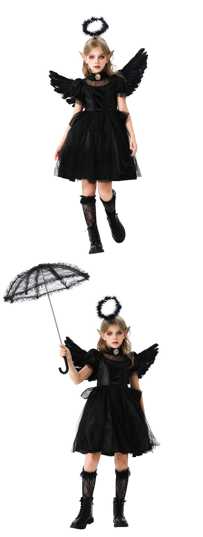 ハロウィン コスプレ 魔女仮装 小悪魔 ゴスロリ 女性 小悪魔 ジョーカー 魔女コスト 大人気 ハロウィン コスプレ衣装 コスチューム 大人 セクシー レース切り替え袖コスチューム コゴスロリ衣装 仮装 ハロウィン 学園祭 コスプレ