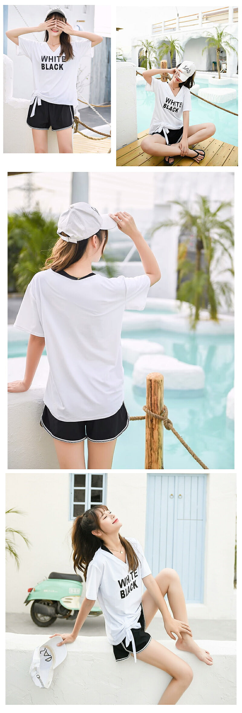 【クーポン利用で2,412円★20日迄】体型カバー 水着 レディース かわいい セパレート 体型カバー水着 韓国 中学生 高校生 おしゃれ 3点セット 20代 女の子 小胸 二の腕カバー 露出控えめ 可愛い 夏 10代 140cm 150cm 160cm ラッシュガード ママ水着 スポーティー