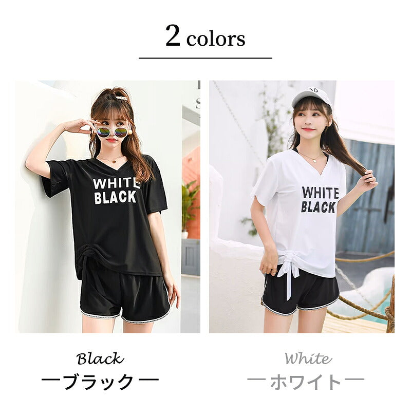 体型カバー 水着 レディース かわいい セパレート 体型カバー水着 韓国 中学生 高校生 おしゃれ 3点セット 20代 女の子 小胸 二の腕カバー 露出控えめ 可愛い 夏 10代 140cm 150cm 160cm ラッシュガード ママ水着 スポーティー