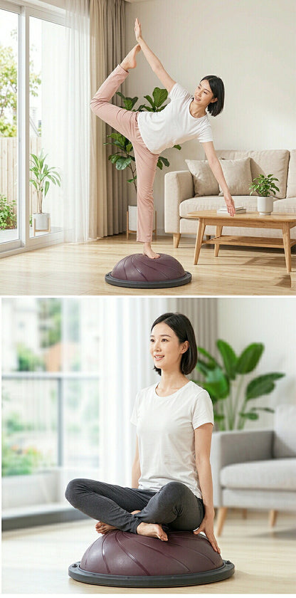 バランスボール 子供 大人 半円形 半円 ボール バランスドーム 体幹トレーニング バランス ストレッチ ダイエット バランスディスク 腹筋 健康器具 宅トレ 自宅 子供用 大人用 キッズ 成人 半球 ボディバランスドーム バランストレーニング 鍛える 空気入れ チューブ付き