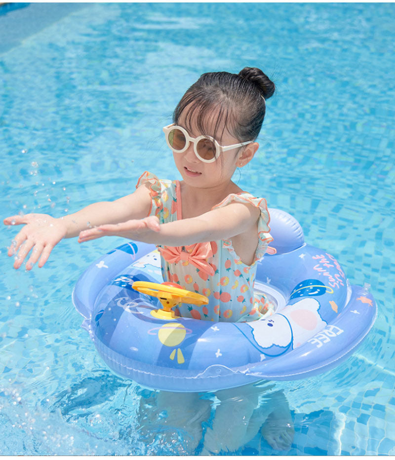 浮き輪 かわいい ベビーボート 1歳~6歳 子供用 足入れ浮き輪 座付き ベビー用浮き輪 飛行機の形 安全厚いエコPVC 赤ちゃんうきわ 男の子 女の子 海フロswimring-007