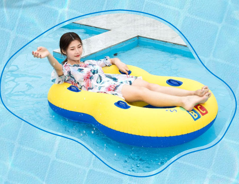 浮き輪 二人用浮輪 大人 子供ジャンボ 取っ手付き ダブルリング 大型 フロート高品質 ダブルエアバッグ レディースフロート ボートマット 個性的  アウトドア ビーチグッズ ボート インスタ映え キッズ 波乗り水遊び 夏休み