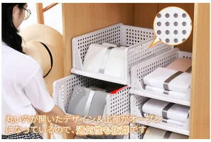【5個組】スタッキング 収納ボックス 折りたたみ 2サイズ ラック 積み重ね 大容量 軽い 整理整頓 収納 便利グッズ 引き出し 収納ケース 収納ボックス コンパクト 省スペース 一人暮らし オシャレ 子ども部屋 新生活 シンプル