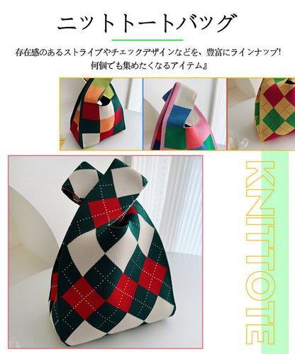 ニットバッグ オールシーズン使いやすい素材のニットバッグ バッグ ニット  クロシェ編み ハンドバッグ 小さいサイズ ニットバッグ レディース エコバッグ 軽量クラッチ コンパクト シ 無地 アウトドア ミニバッグ ミニトート 手提げ